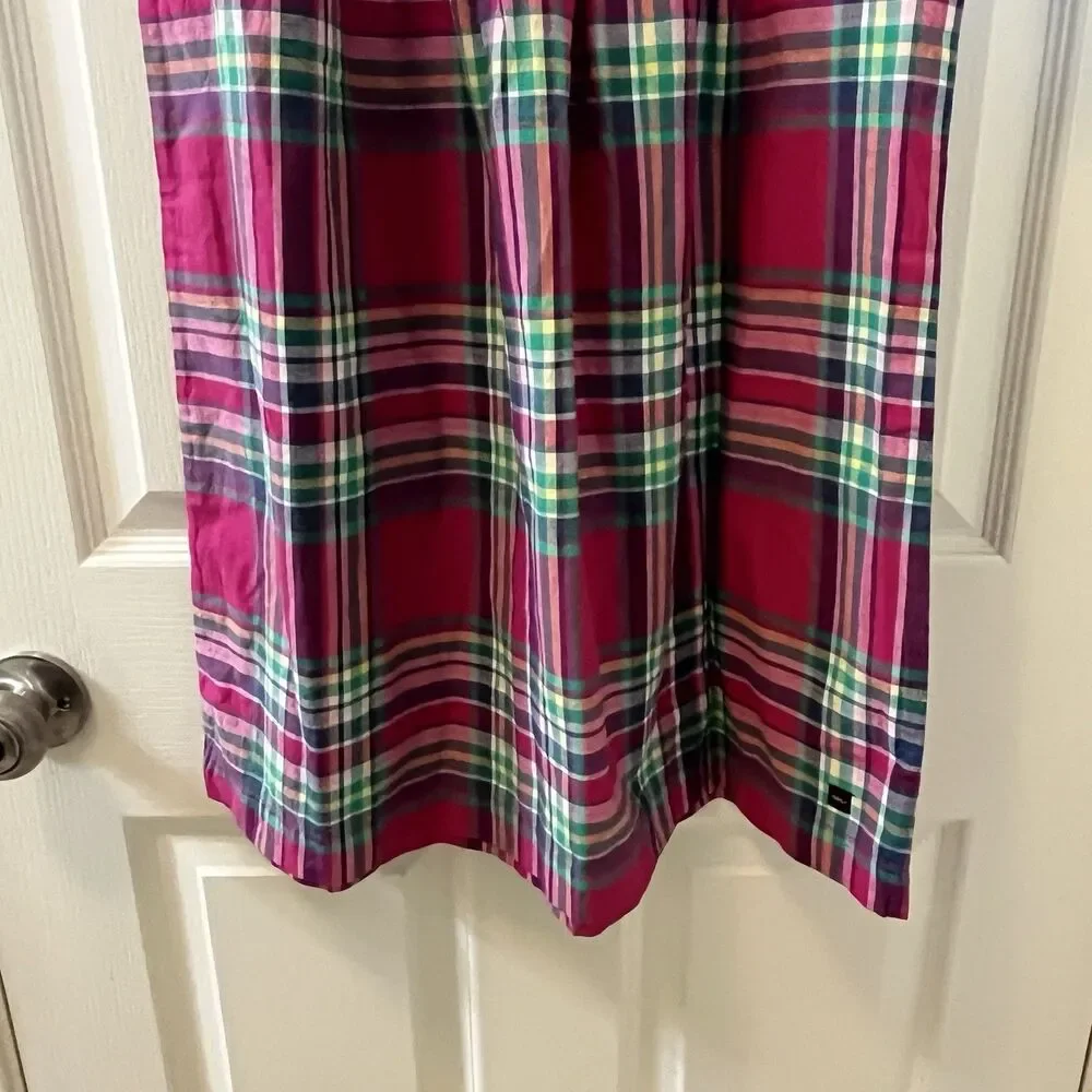Tea Collection Lucknow Plaid Tunic Dress with Tassels Cotton Girls Size 12